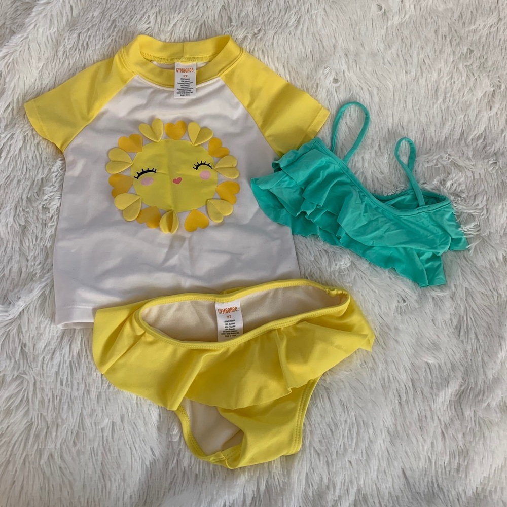 Toddler girl swimsuit set 2t
